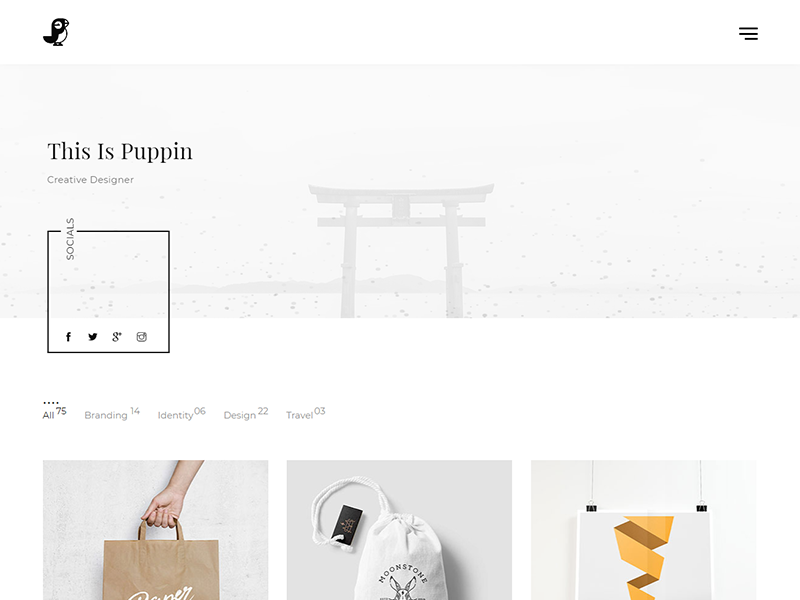 Puppin – HTML5 Portfolio template