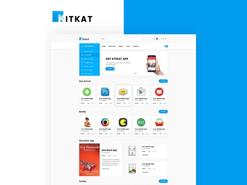 KITKAT  App E-Commerce HTML5 Template
