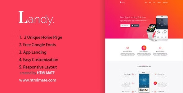 Landy – App Landing Page