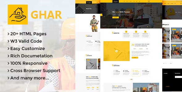 Ghar – Construction HTML Template